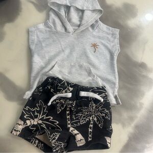 Carters Baby 3 Month 2 Piece Shirt & Short Palm Print Set | NWOT